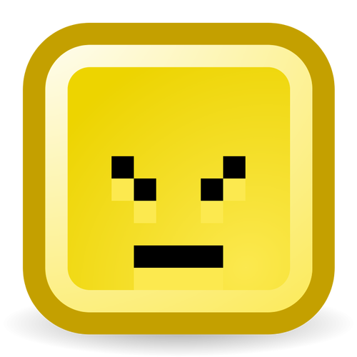 Icono smiley confundido vector