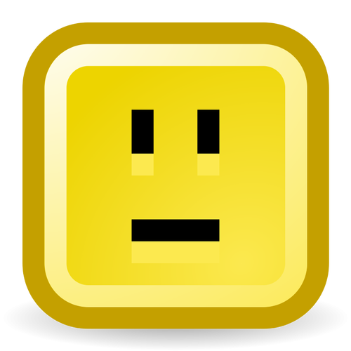 Confused smiley vector icon