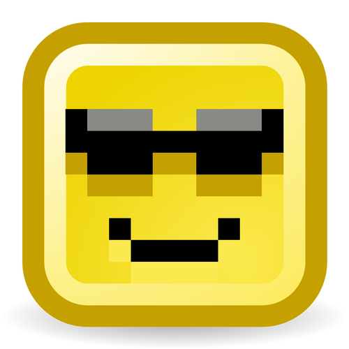 Sunglasses smiley vector icon