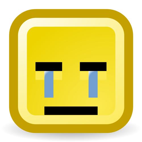 Crying smiley vector icon