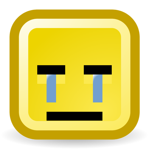 Menangis smiley vektor icon