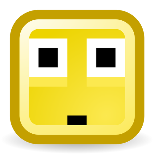 Surprised smiley vector icon