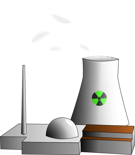 Nuclear reactor vector image