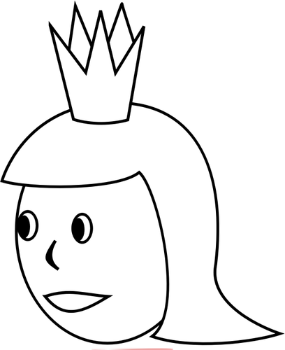 Dessin de vectoriel tête de la Reine