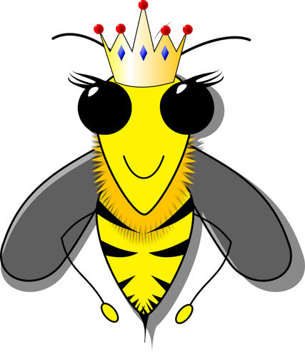 रानी मधुमक्खी वेक्टर छवि