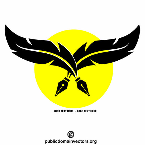 Concept de logotype de plume