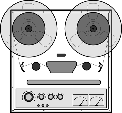 Tape recorder vector tekening