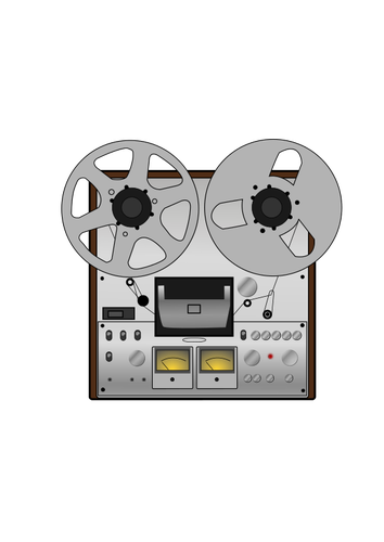 Kleur tape recorder vector tekening