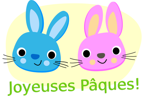 Joyeuses Pâques logo vector drawing