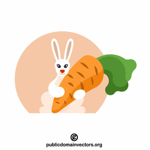 Rabbit with a carrot