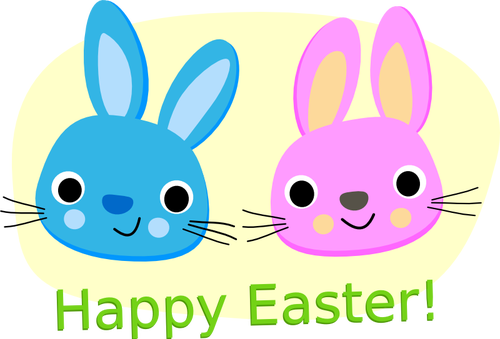 快乐的复活节兔子矢量图像