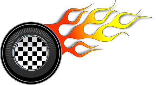 Racing wheel icon vector image