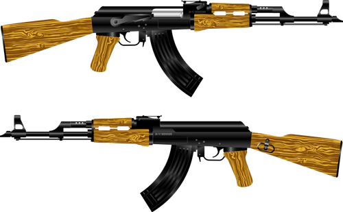 AK 47步枪矢量图像