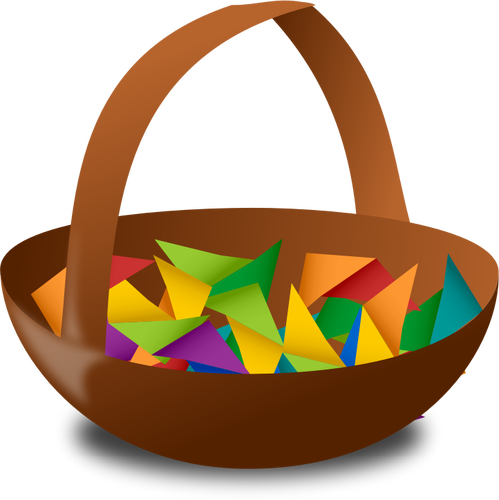 Empty Easter basket vector illustration