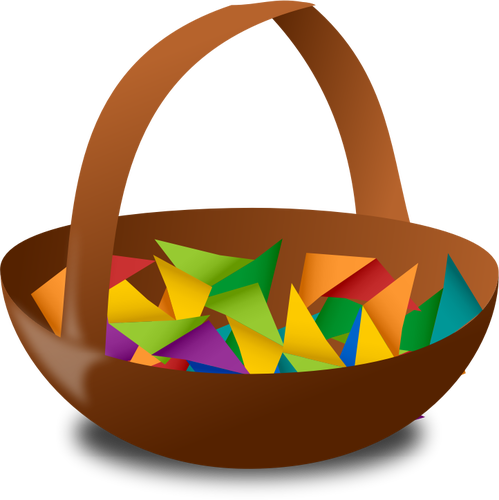 Empty Easter basket vector illustration