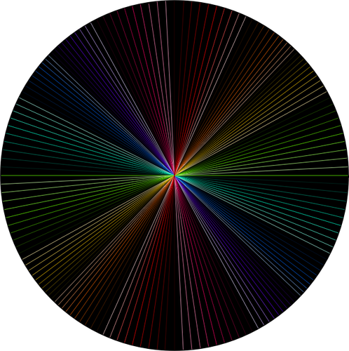 Векторное изображение радуги света в темную линию искусства
