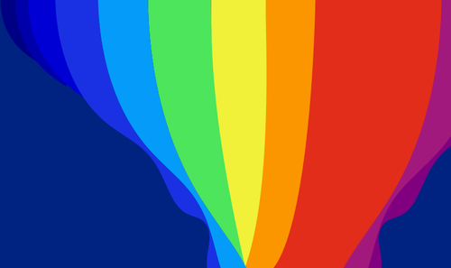 虹の抽象的な背景のベクトル シンボル
