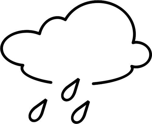 Наброски дождь знак векторное изображение