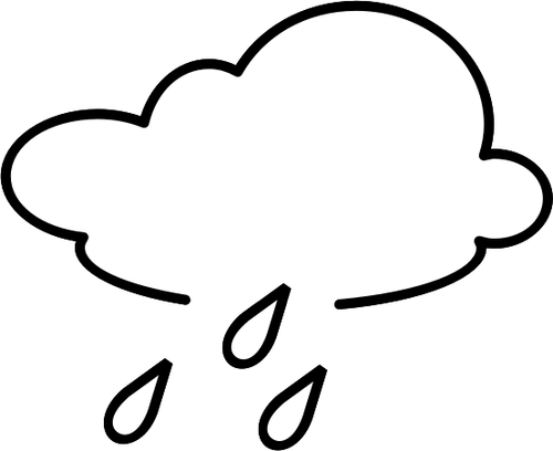 Outline rain sign vector image