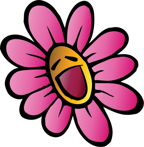 Happy flower vector graphics