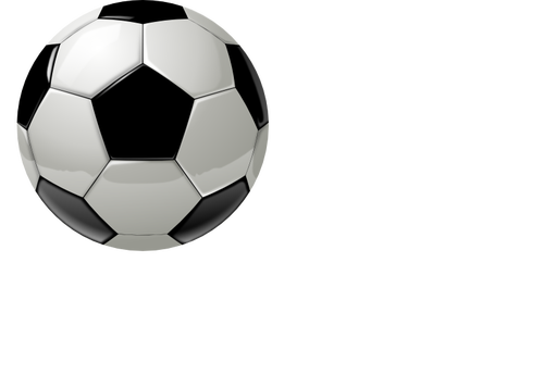 サッカー ボールの影なしのベクトル描画