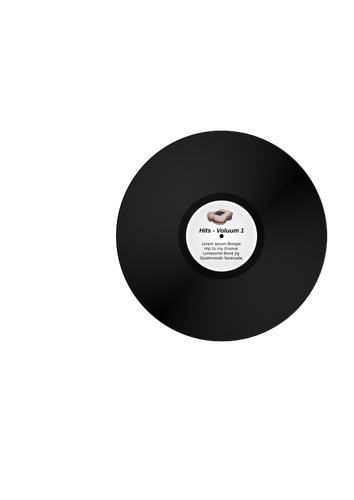 Dlouho hrát vinyl disk Klipart