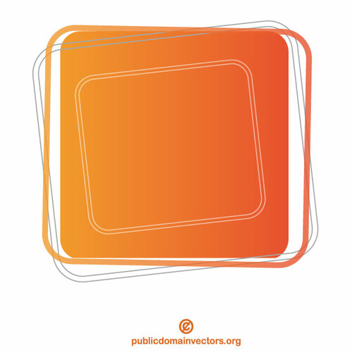 Fyrkantig form orange färg