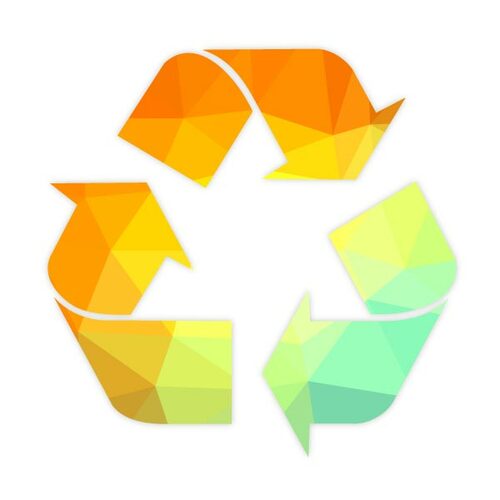 Recykling symbol kolor wzór