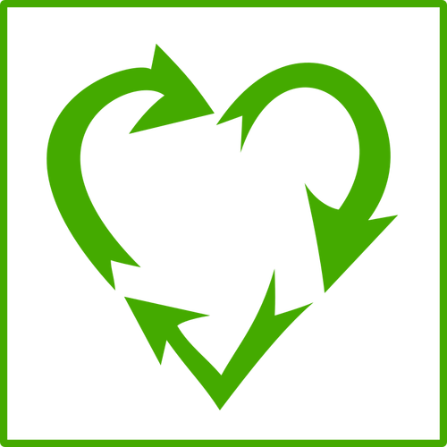 Símbolo de reciclagem verde