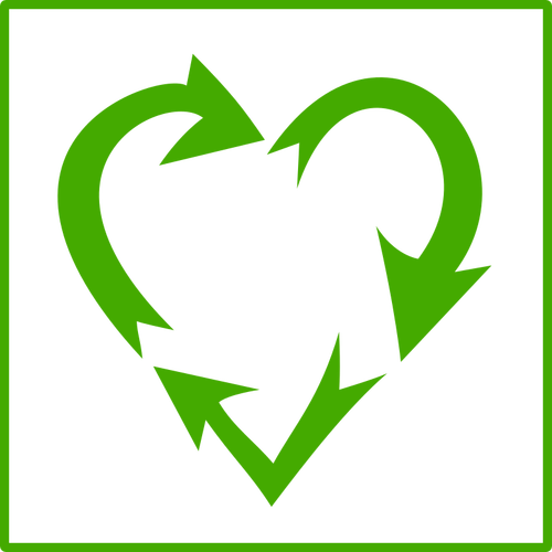 Green recycling symbol