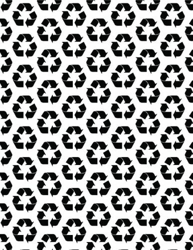 Recycling symbols seamless pattern vector