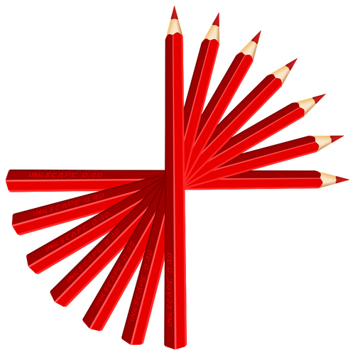 أقلام رصاص حمراء