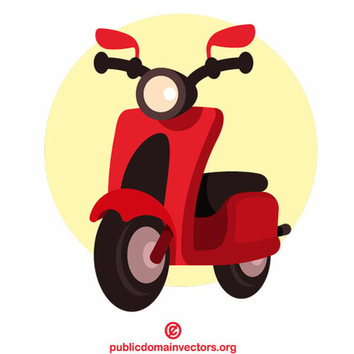 Red motorbike scooter