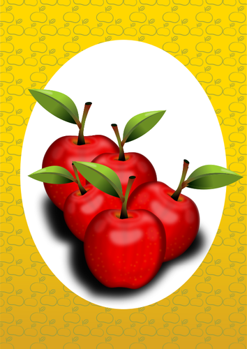 Rode appels vector illustraties