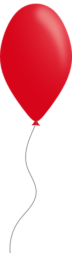 Červená barva balónku vektorové grafiky