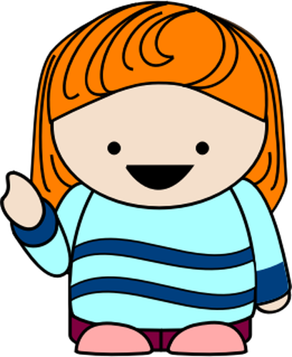 Ginger karikatura dívka