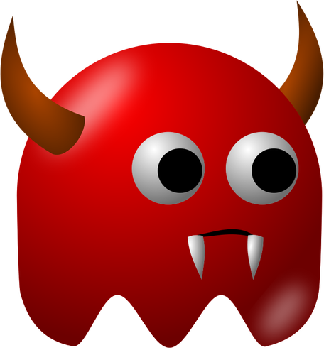 Red cartoon monster | Public domain vectors