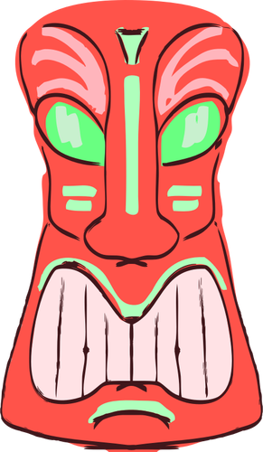 Red Tiki vector image