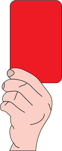 Árbitro apresentando cartão vermelho desenho vetorial