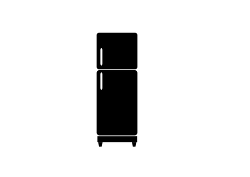 Schwarzer Kühlschrank