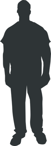 رجل صورة ظلية ناقلات مقطع الفن