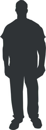 Man silhouette vector clip art