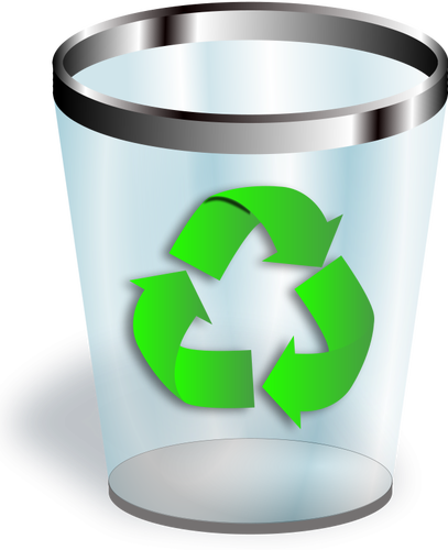 Recycling bin icon vector drawing