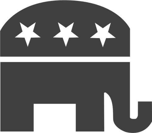 Republikánské symbolu silueta