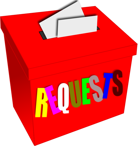 Vector image of requests ballot box