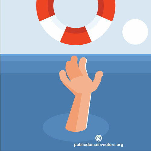 Rescue at sea vector graphics