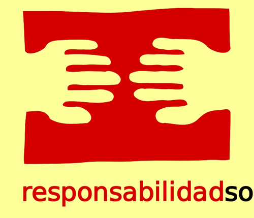 Dibujo vectorial de responsabilidad social de la insignia