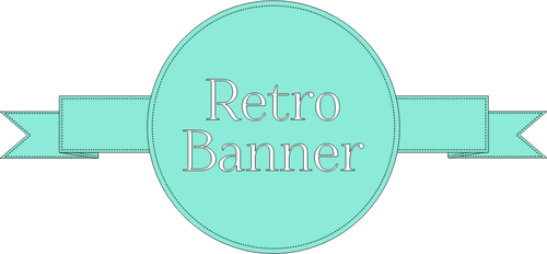 Retro Banner panglică vector imagine