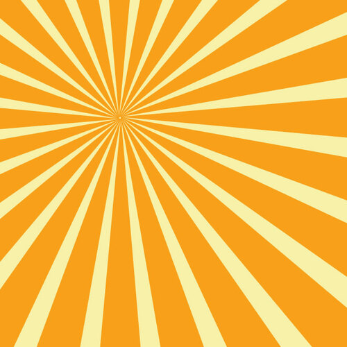 Gele zonnestralen vector achtergrond
