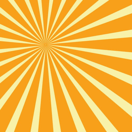 Yellow sunbeams vector background